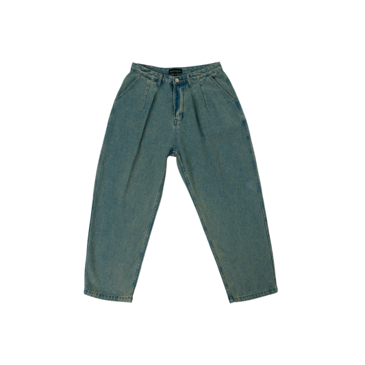 Pleated Denim Pants