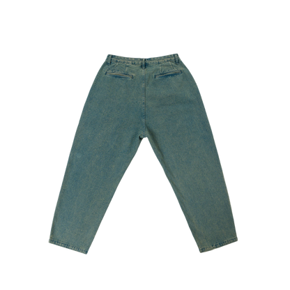 Pleated Denim Pants